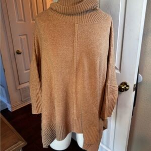 LOFT Camel Cowl Neck Sweater
